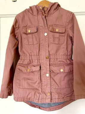 C&C California Mauve Hooded Utility Jacket for Kids